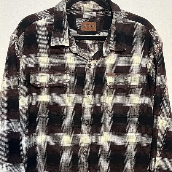 ORVIS Mens Big Bear Heavy Weight Flannel Plaid Button Down Shacket Jacket XXL - Picture 4 of 15